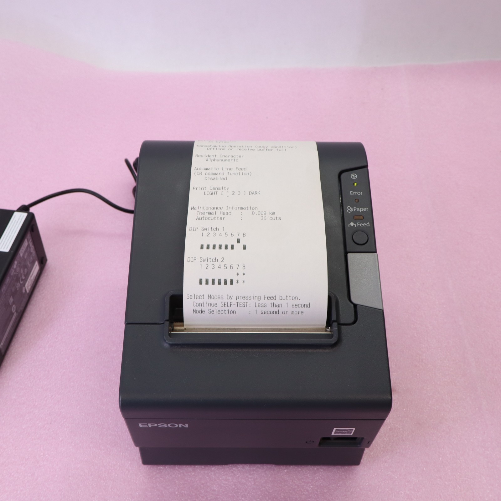 Epson TM-T88V M224A Point Of Sale Thermal Receipt Printer Low Use T5-C1