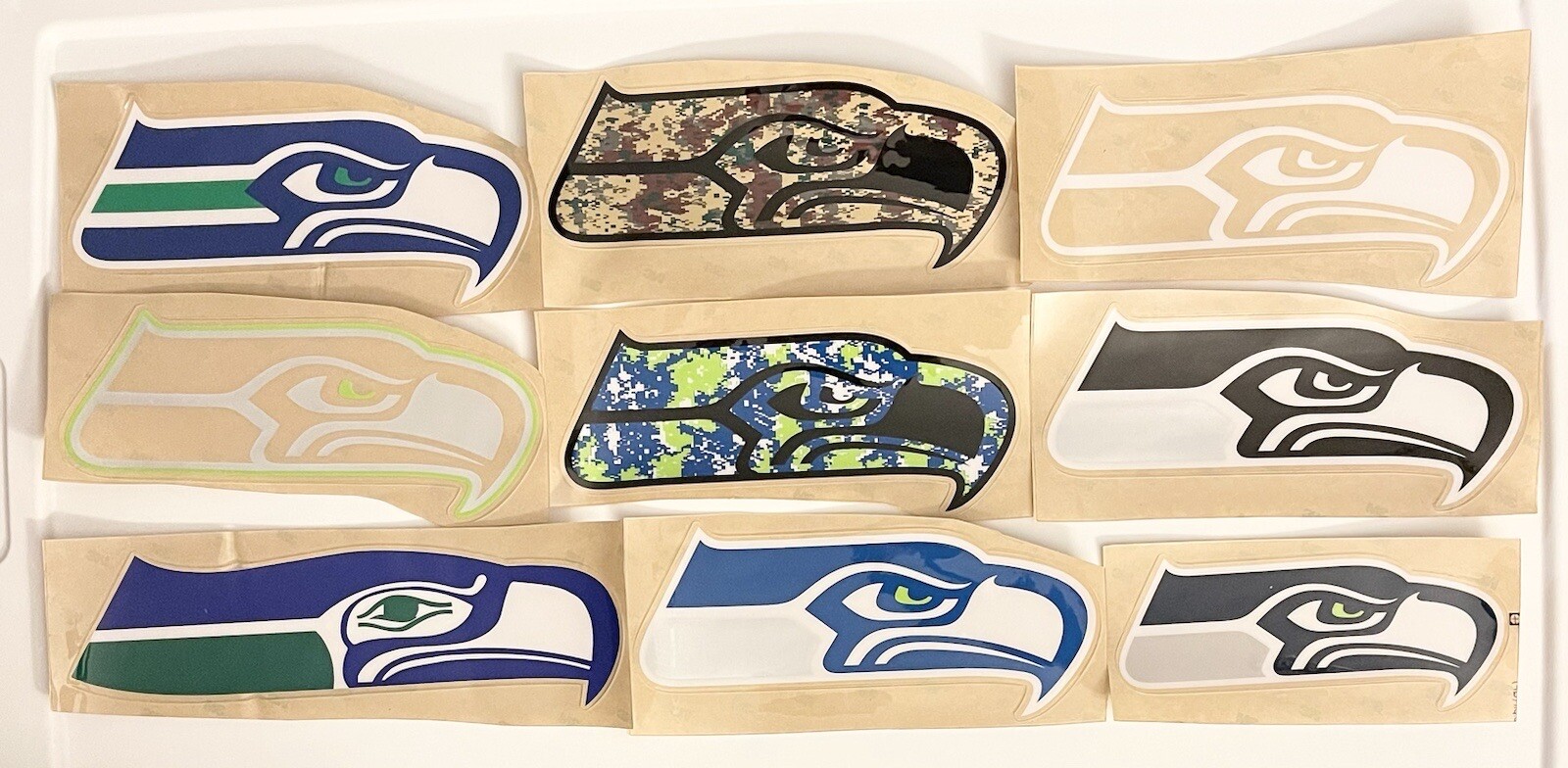 Seagull Seahawk Bird Head Full-Size Helmet Decals