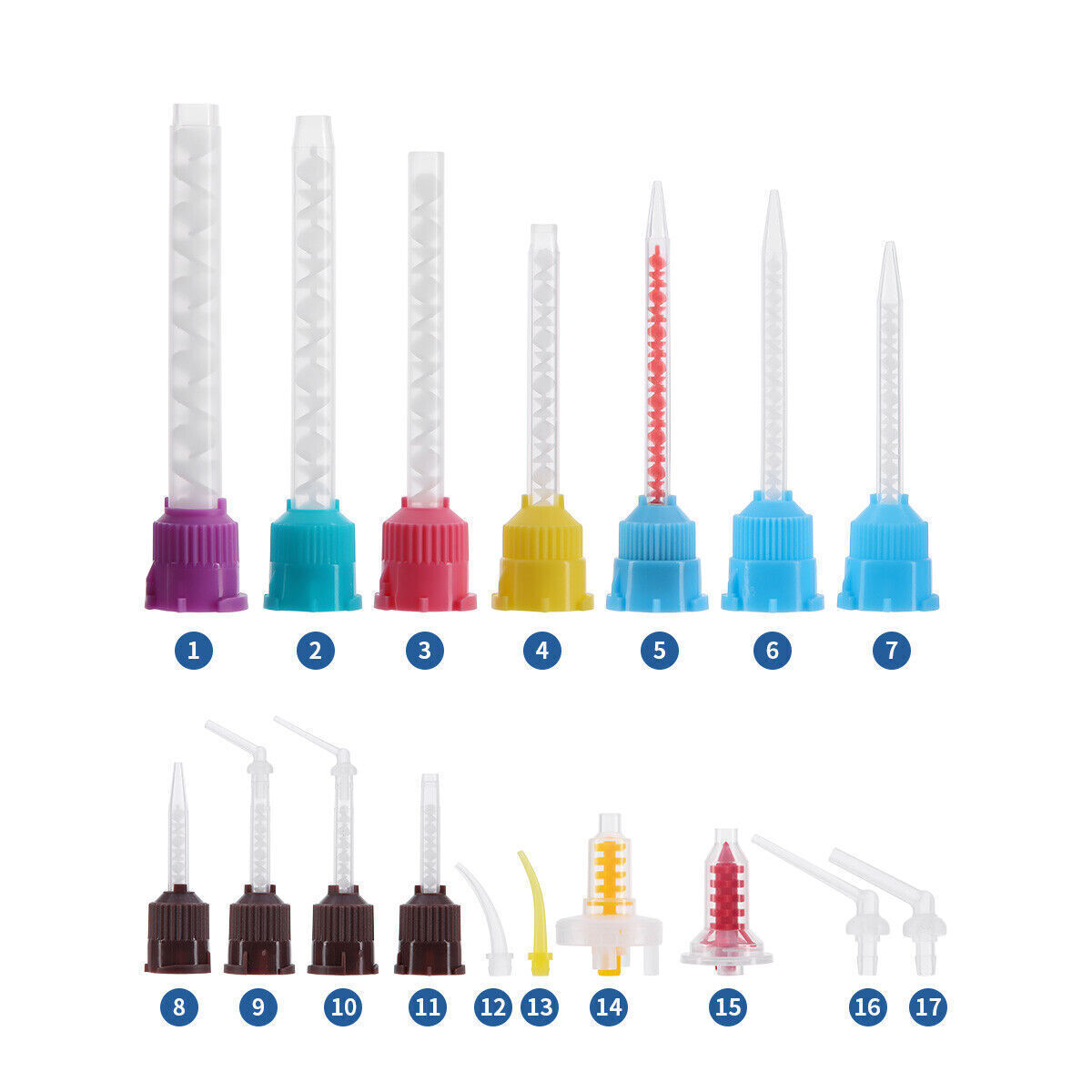 50Pc Dental Disposable Mixing Tips Conveying Mixers Impression Intraoral Syringe