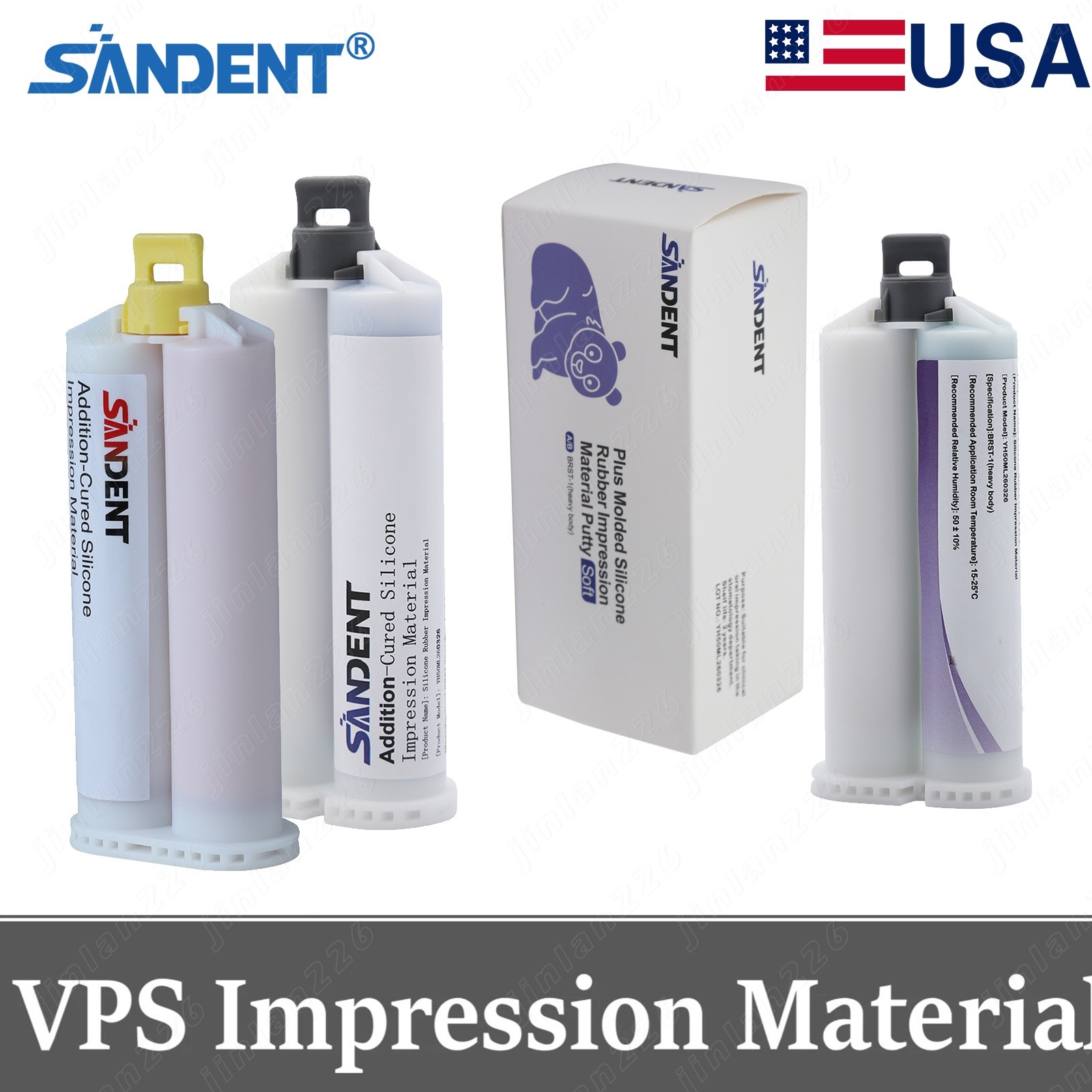50ml Dental VPS Impression Material Fast Regular set +5 Tips