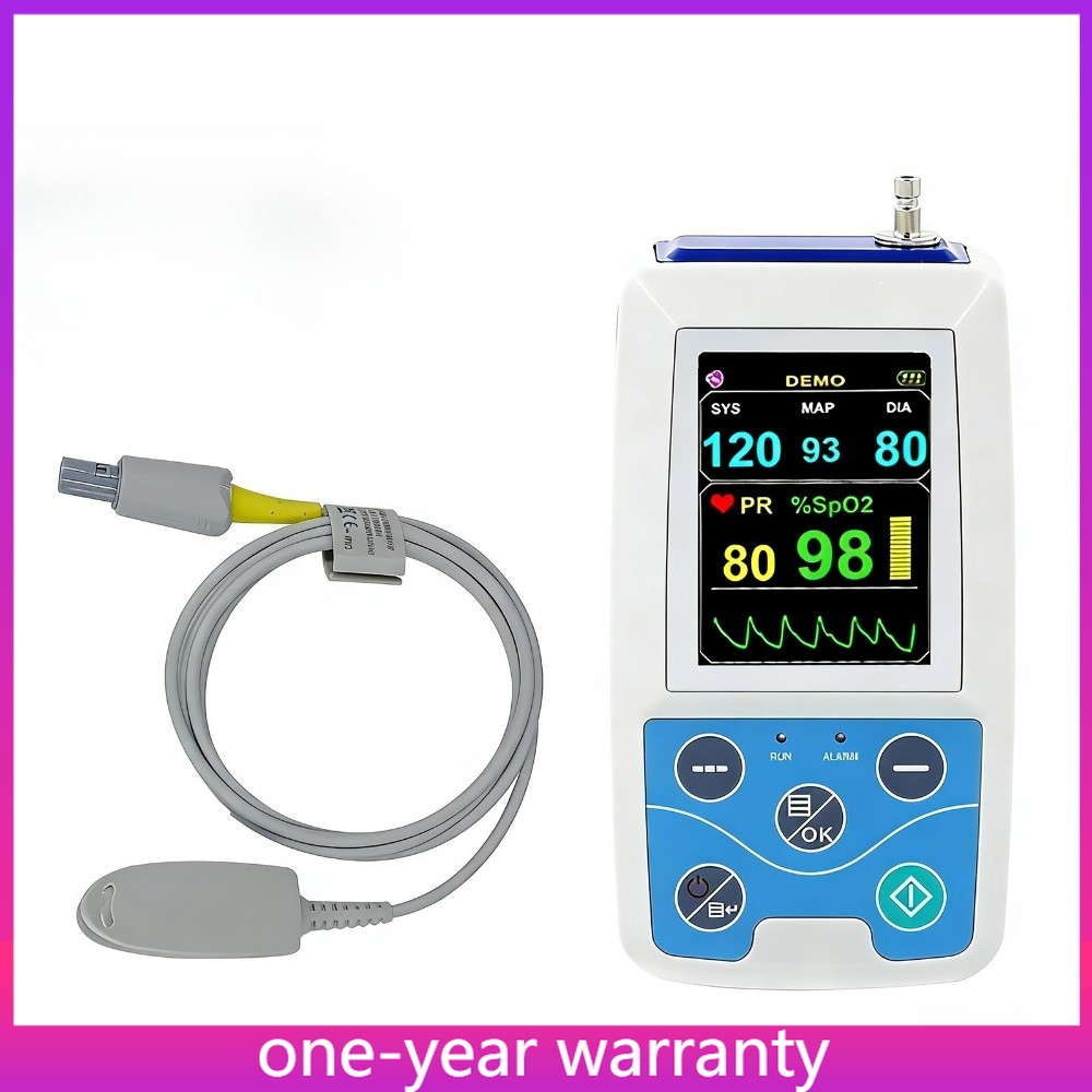 PM50 24H Ambulatory Blood Pressure Monitor ABPM Holter NIBP SPO2 Recorder