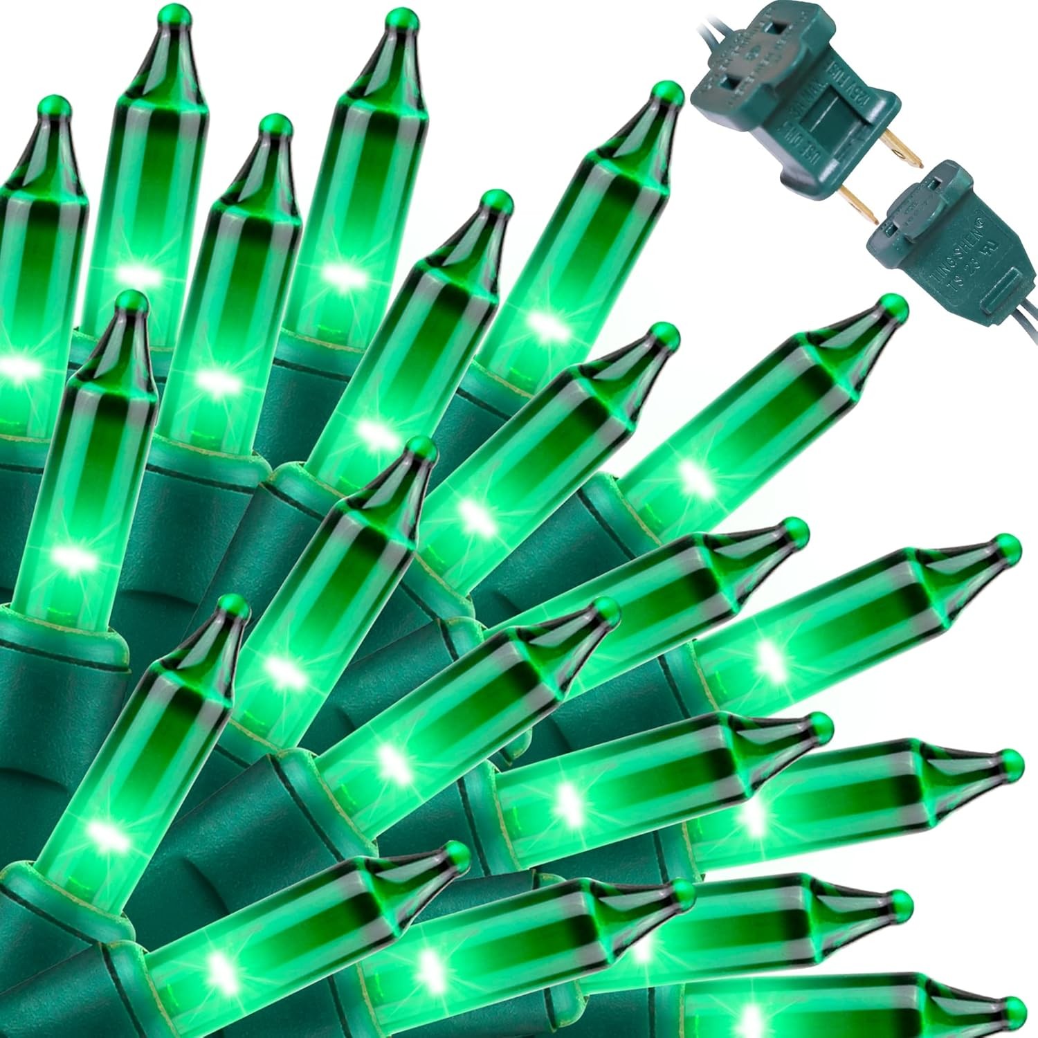 St. Patrick's Day Mini String Lights, Super-Bright Extendable Green Chr