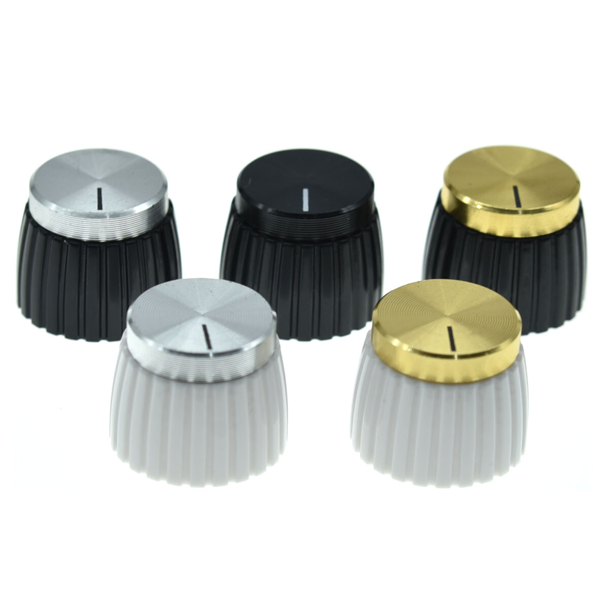 10x Guitar Amplifier-Knobs-Black-w-Black-Cap-Push-on-fit-Marshall-Amplifier