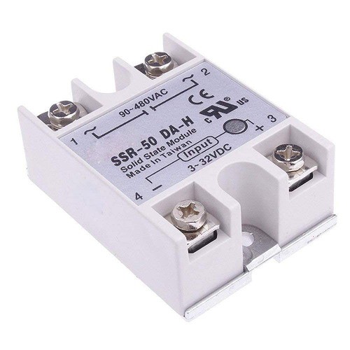 Single Phase Solid State Relay SSR-50DA-H 50A DC AC Solid State Regulator SSR