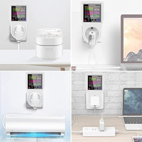AC WiFi Watt Meter, Plug-in US Socket Power Meter, Electricity bill