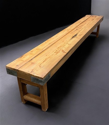 Rustic Folding Bench (96x14.5) Vintage Reclaimed Wood Bench, Farmhouse Seat A107