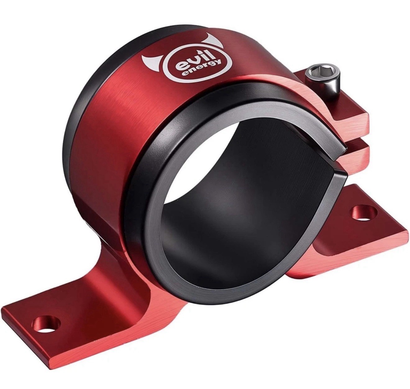 EVIL ENERGY 50mm Fuel Filter Mounting Bracket, Pump Clamp 50mm, Red