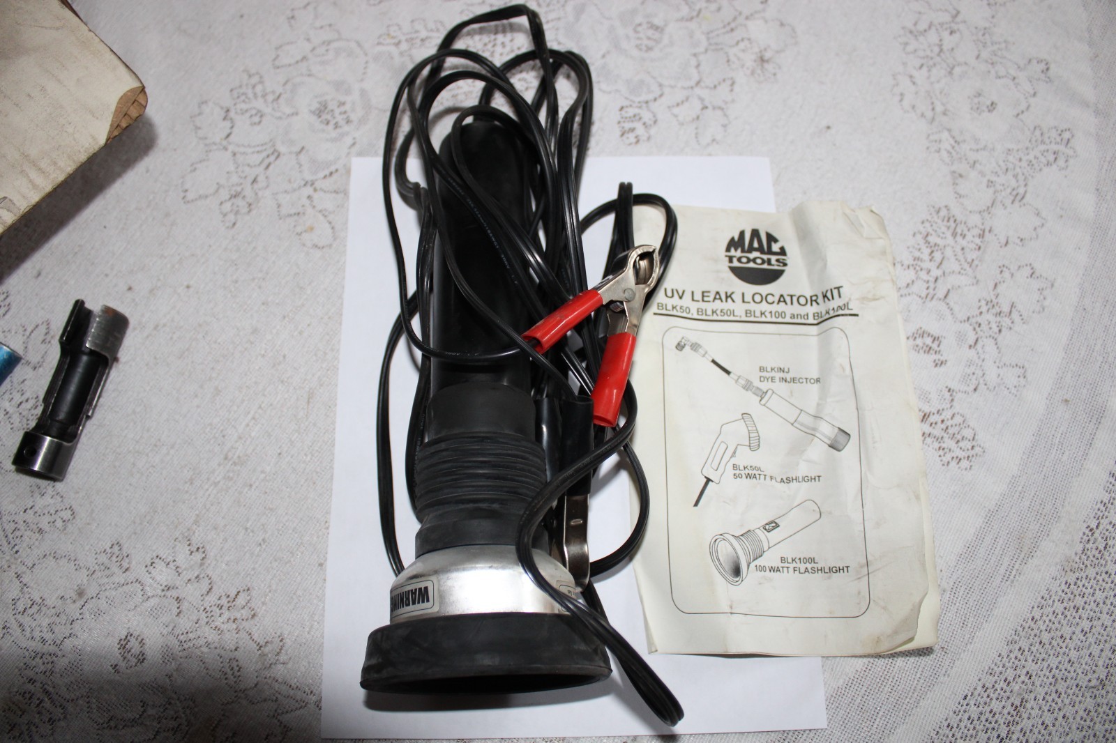 Mac tools BLK100L A/C leak detection UV lamp 12 volt 100 watts