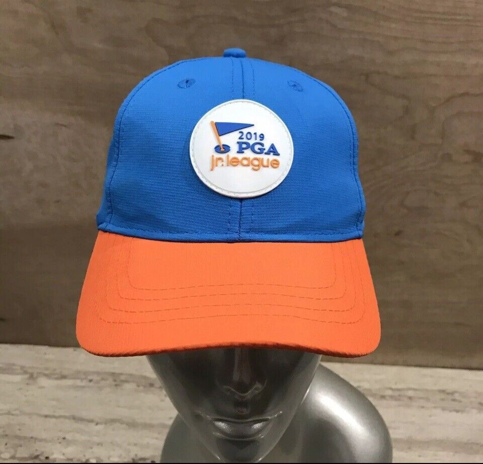 2019 PGA Jr. League Boys Blue &Orange Cap Adjustable Ball  Hat
