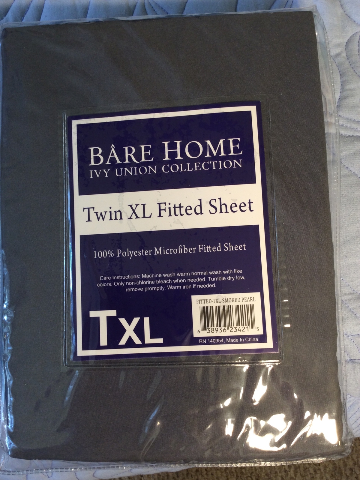 Twin XL Fitted Sheet * Microfiber * Gray