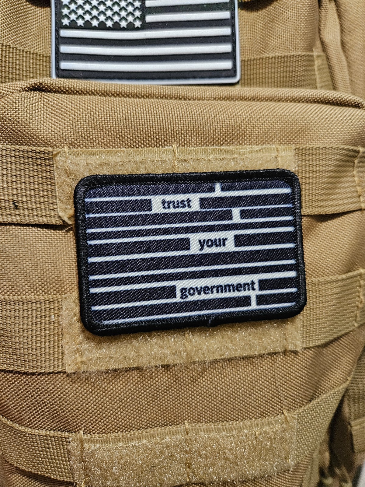 Trust your government redacted documment meme 2"x3" hook & loop tactical patch