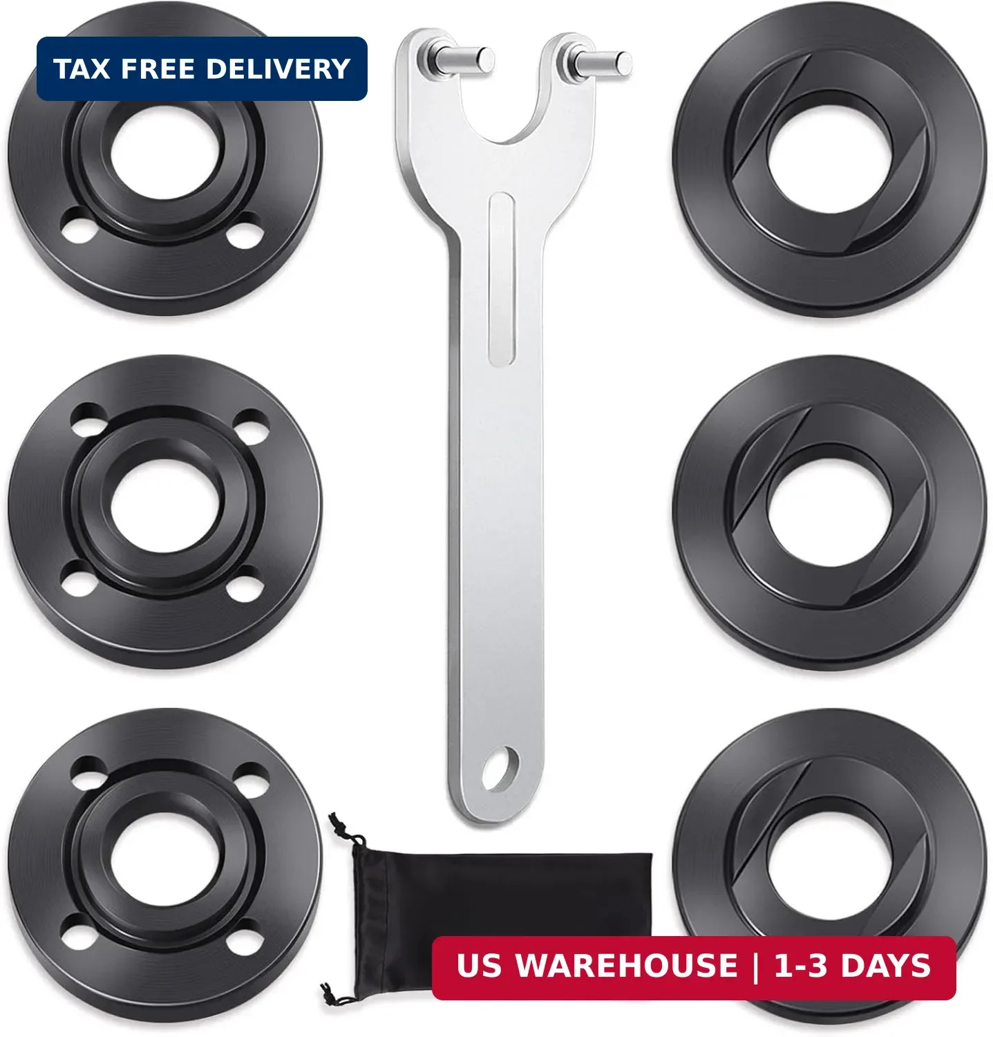 7PCS Angle Grinder Nut Flange Wrench Metal Lock Nut 5/8-11 Replacement