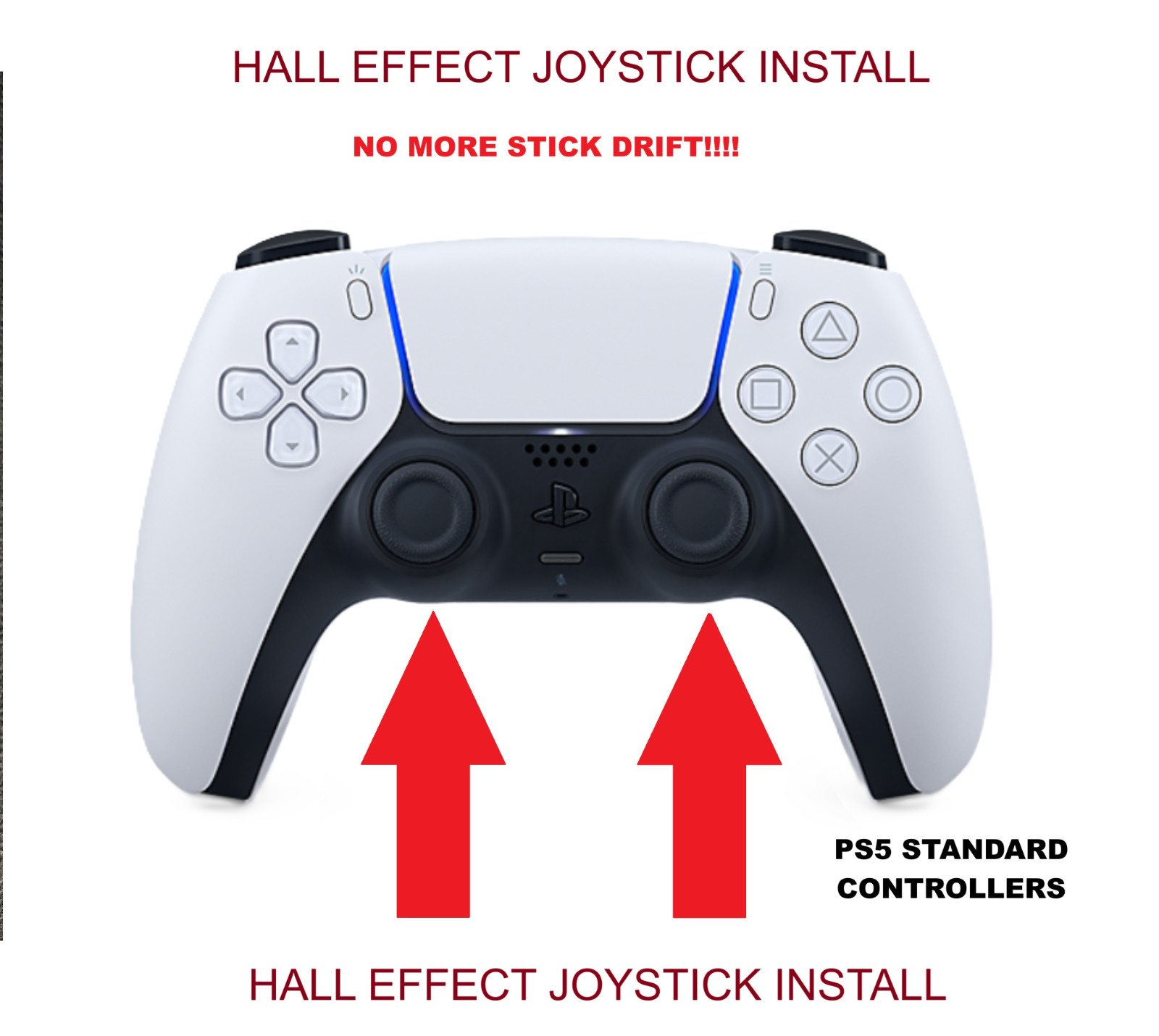 Repair Service - Fix Your Playstation 5 PS5 Controller Stick Drift - Hall Effect