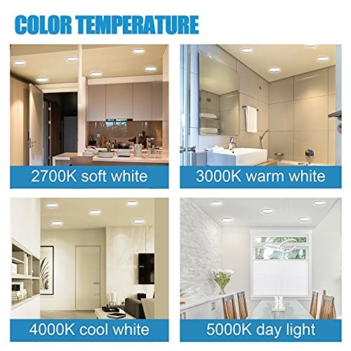 24 Pack 5/6" LED Disk Light, Dimmable Led Flush Mount Ceiling 2700K Soft White
