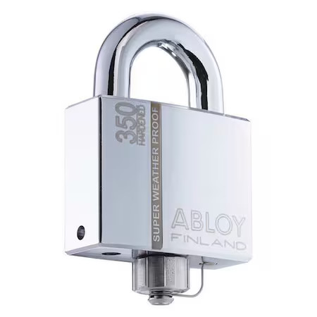 Abloy Plm350/25B-Ka Padlock, Keyed Alike, Standard Shackle, Rectangular Brass