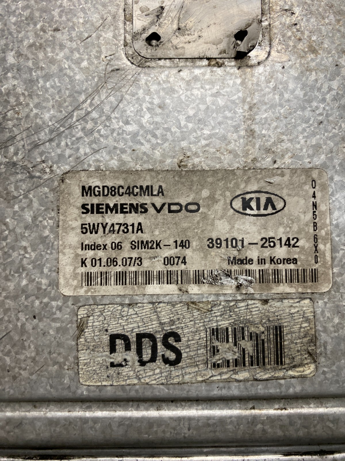06-08 Kia Optima 39101-25142 Computer Brain Engine Control ECU ECM EBX Module