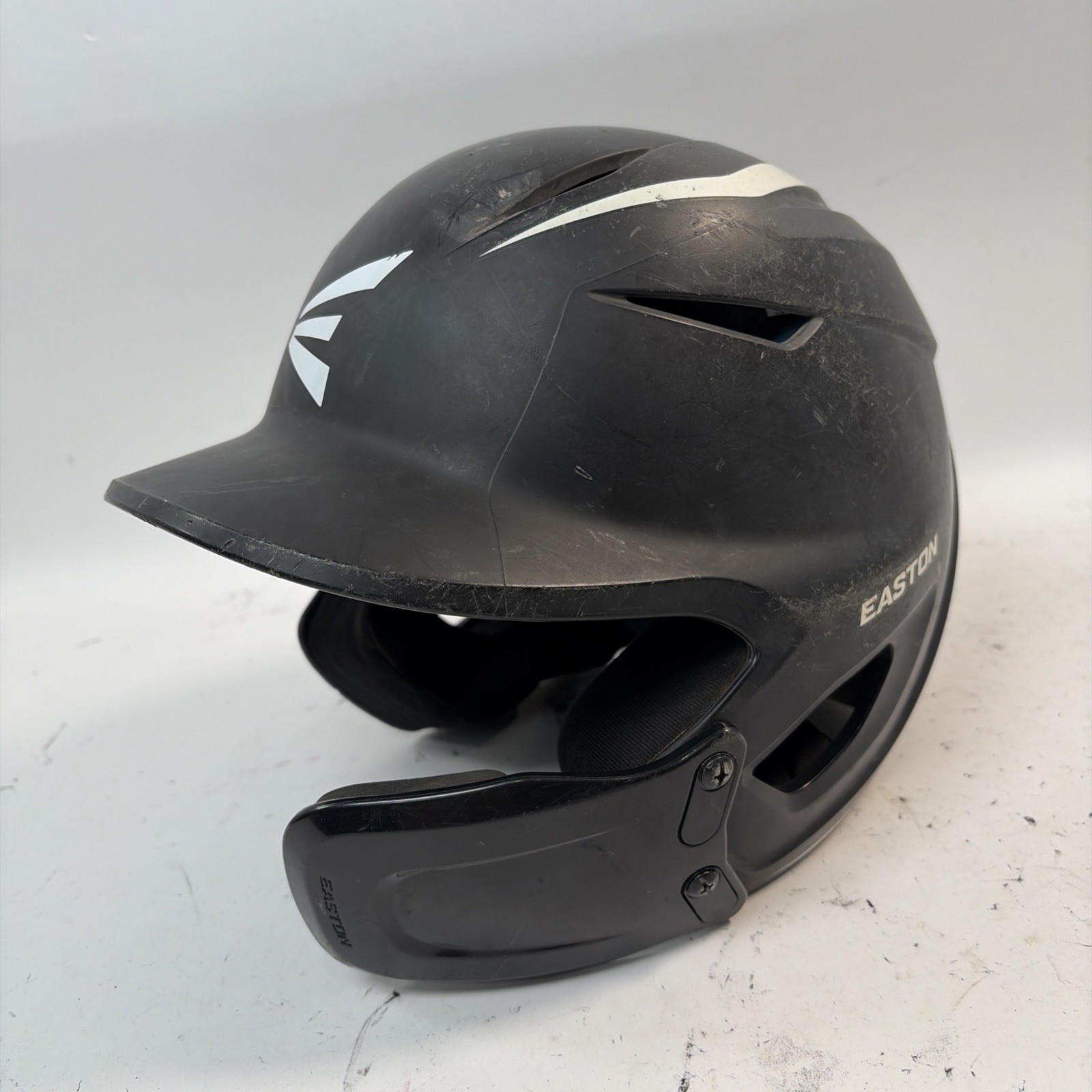 Easton Elite X Baseball Helmet, Black, Jr (6 1/2-7 1/8"), w/ Jaw Guard