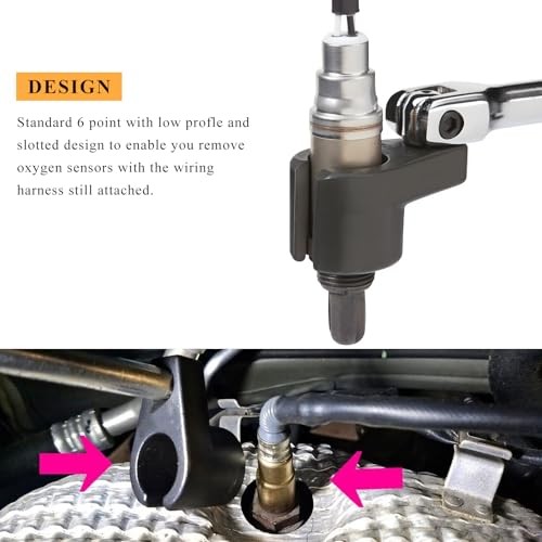 Offset Oxygen Sensor Socket - 3/8 Inch Drive by 7/8 Inch 22mm Oxygen Sensor