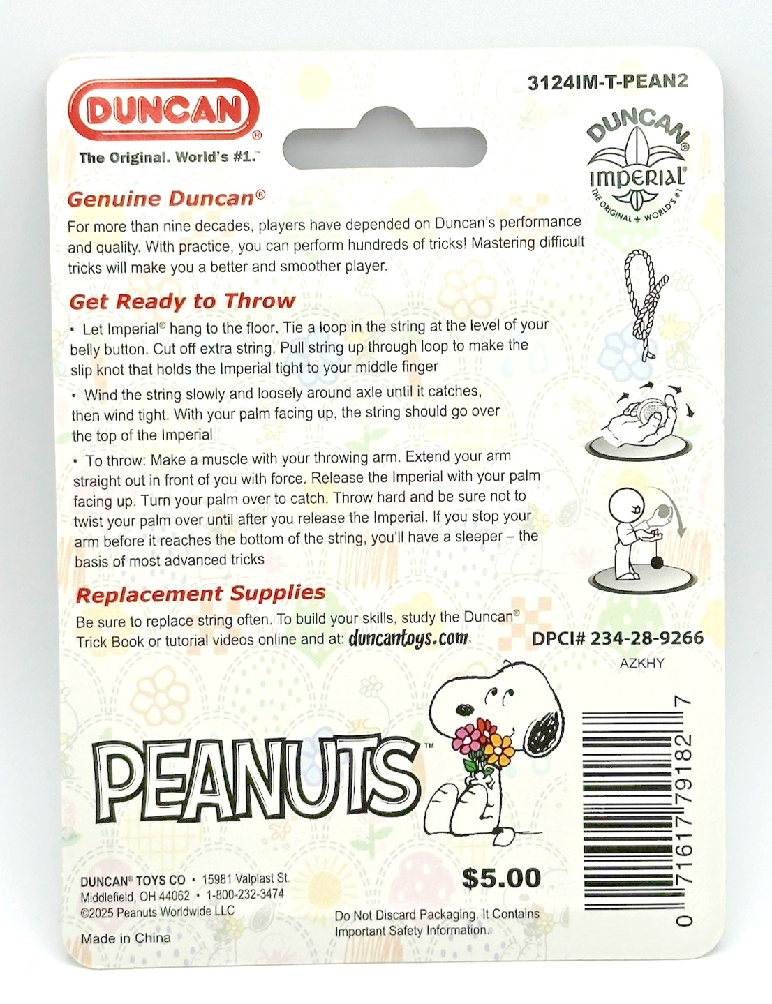 Duncan Peanuts Yo-Yo Imperial - Peanuts Theme - Special Edition - NEW SEALED
