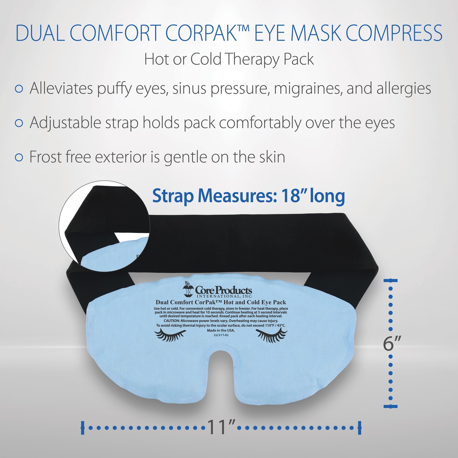Migraine Eye Mask Hot or Cold Therapy Pack