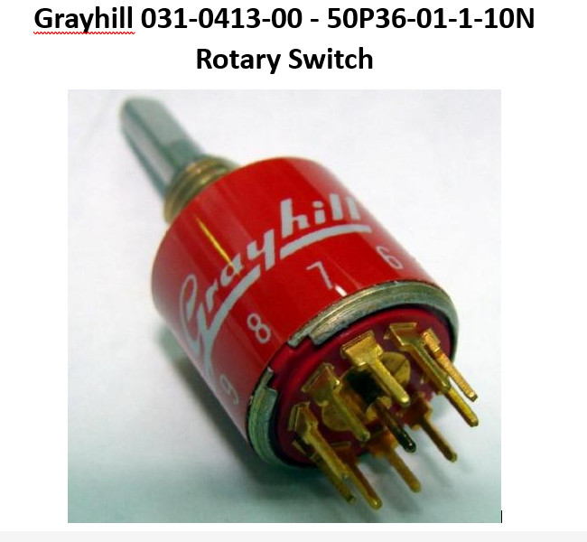 Grayhill 031-0413-00 - 50P36-01-1-10N Rotary Switch Single Pole 5-Position  New