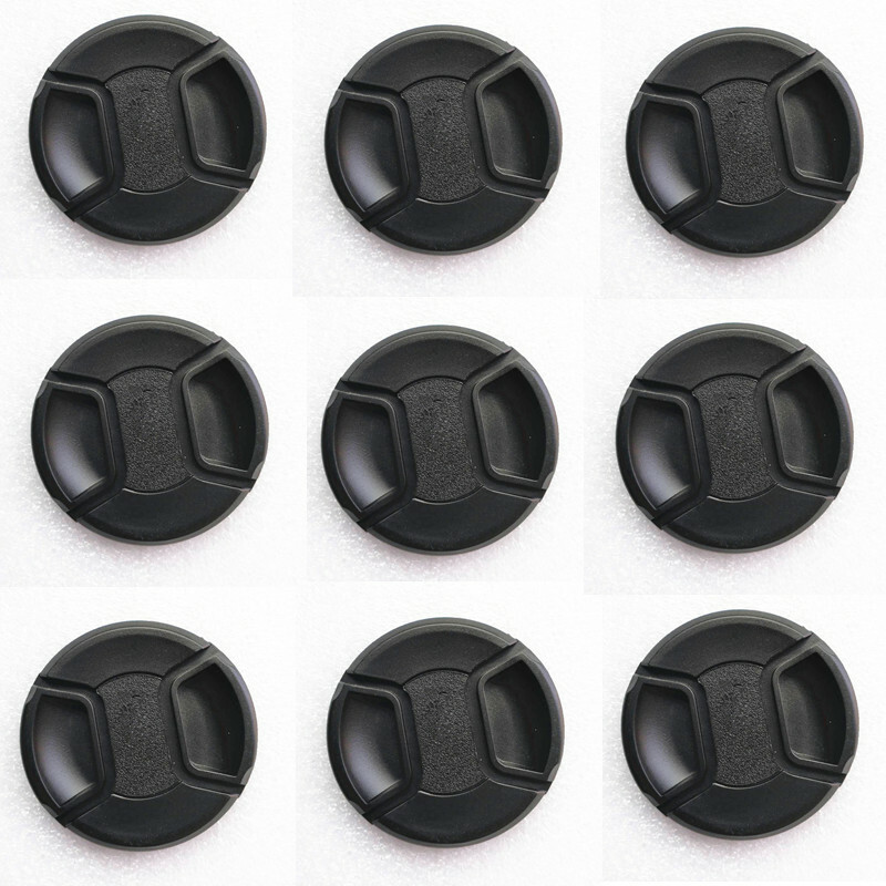 10x 49mm 40.5 52 58 62 67 77 72 82 mm Camera Center Pinch Snap On Front Lens Cap
