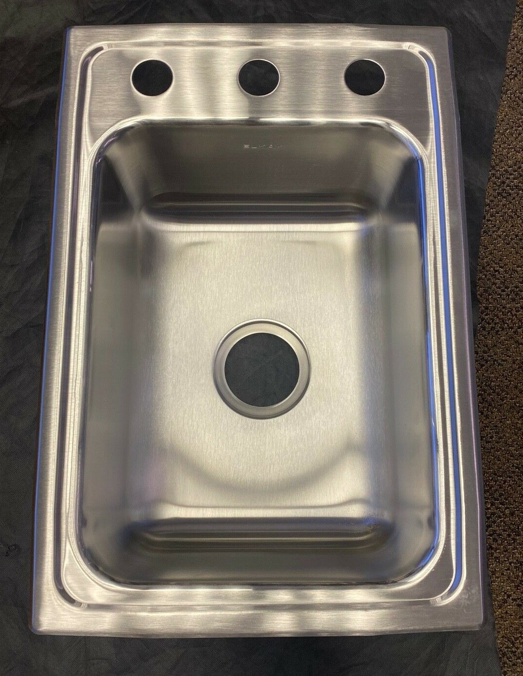 Elkay LR1522-3 Lustertone  Stainless Steel Single Bowl Drop-in Sink 3 Hole