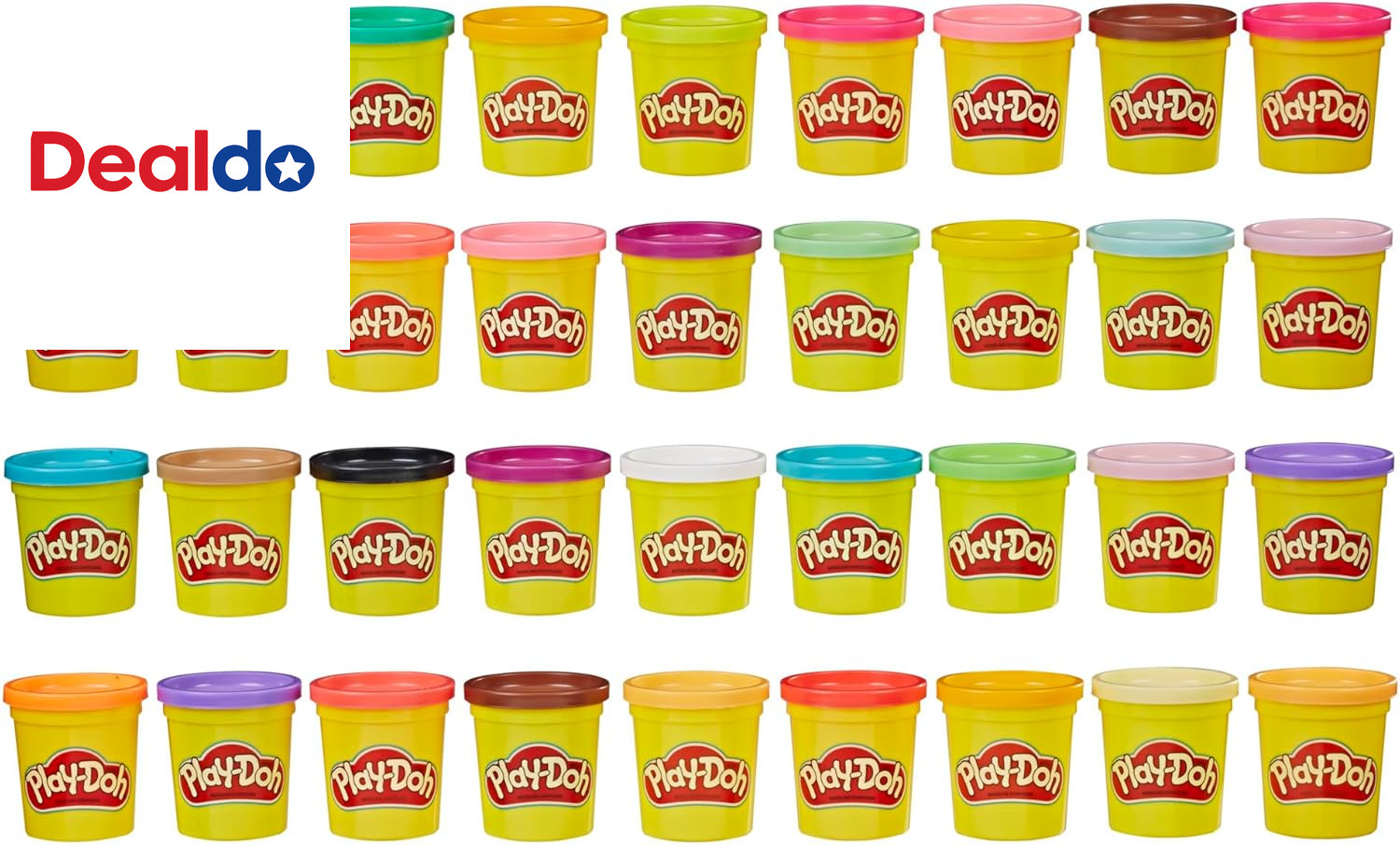 Play-Doh Modeling Compound 36-Pack Case of Colors, Non-Toxic, 3 Oz Cans of Assor
