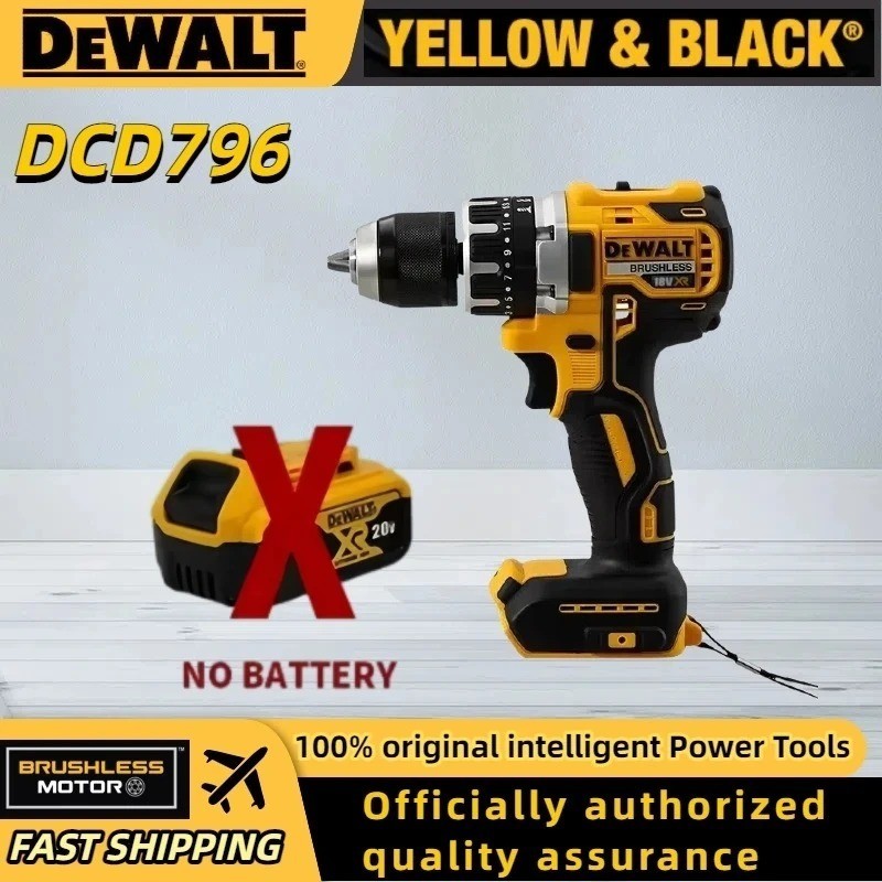 DEWALT DCD796 20V Brushless Hammer Drill Driver Cordless LED Power Tool