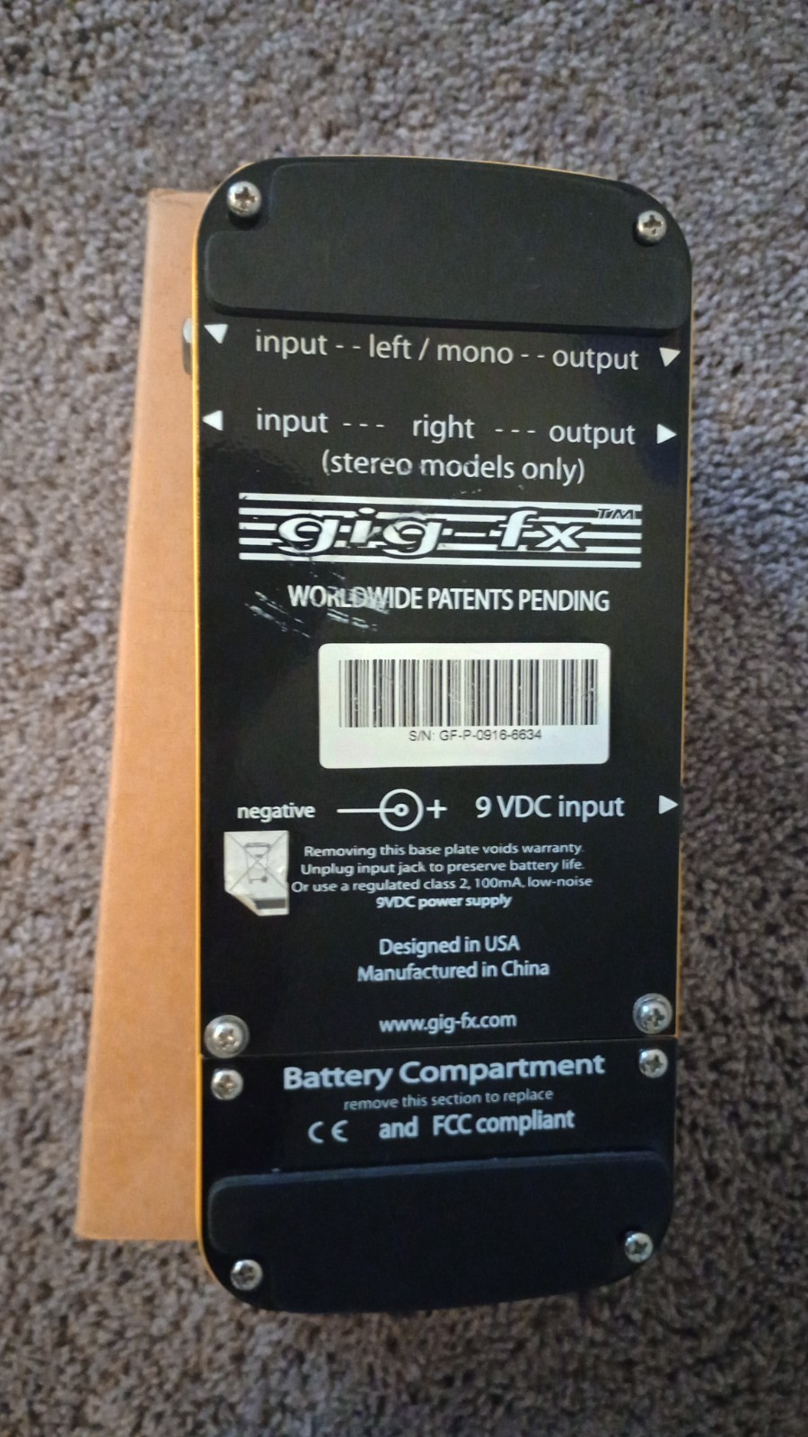Gig FX VOD 3-Stage Variable Distortion/Overdrive Pedal