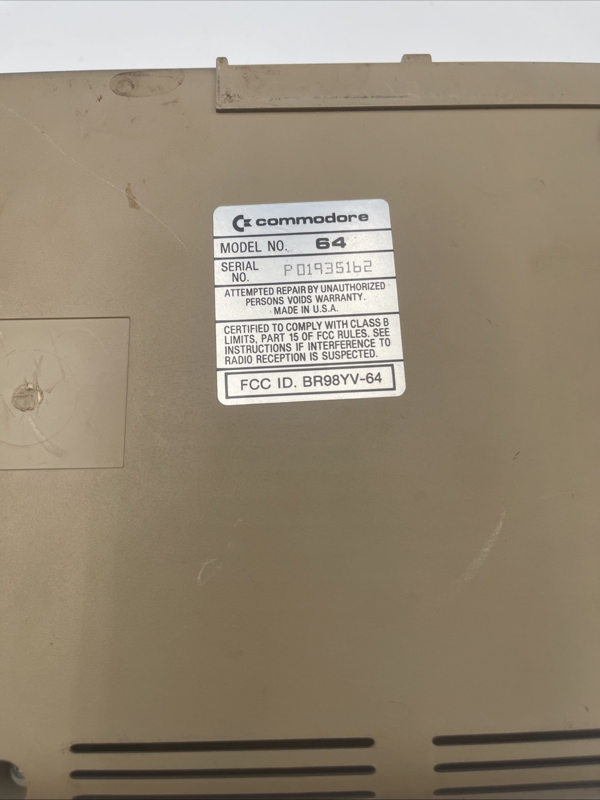 Commodore 64 AS-IS Computer Only No Video