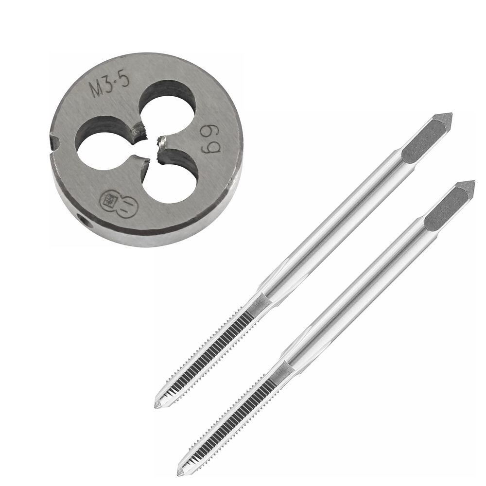 M3.5 x 0.6mm Taper & Plug Tap & M3.5 x 0.6mm Die Metric Thread Right Hand M1089