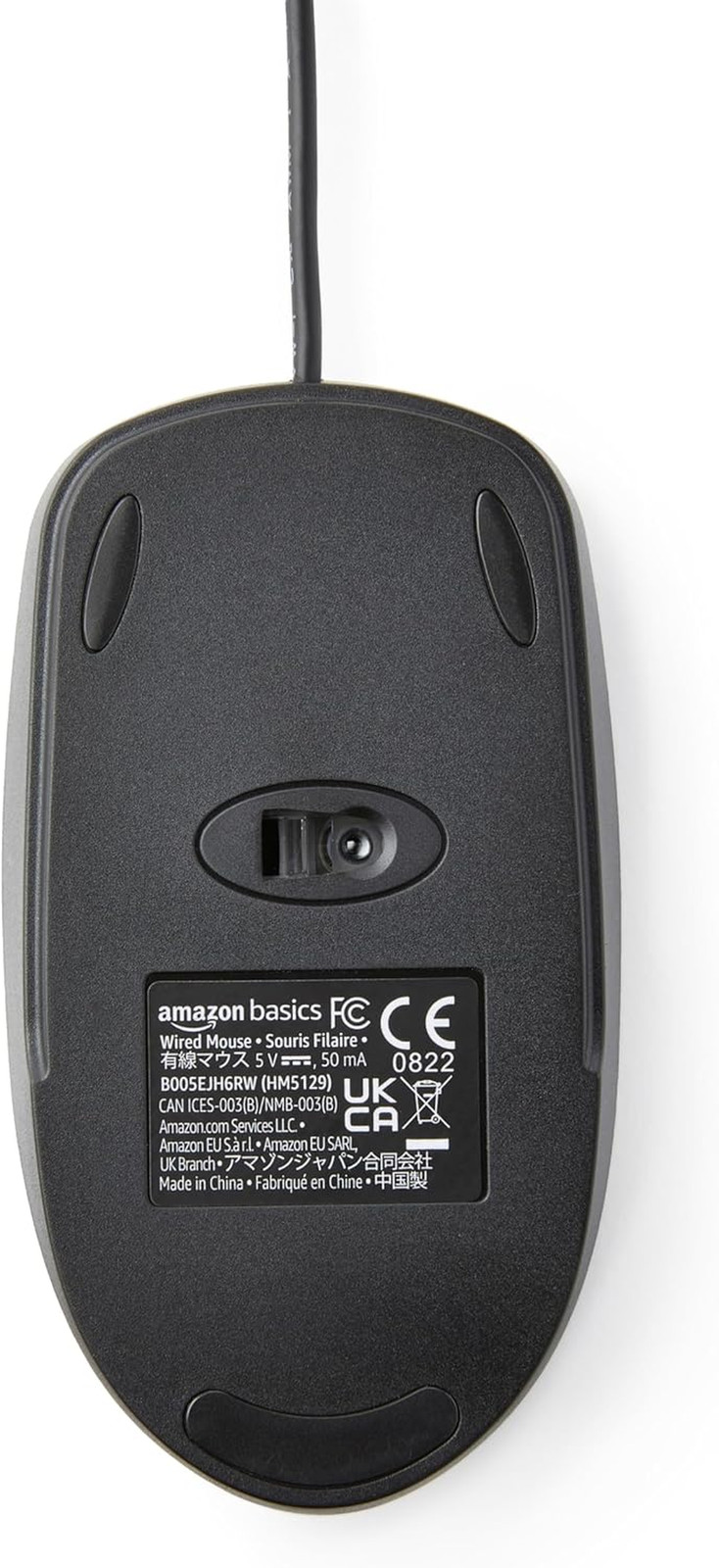 3-Button USB Wired Mouse with Scrolling and Tracking - Standard, Black