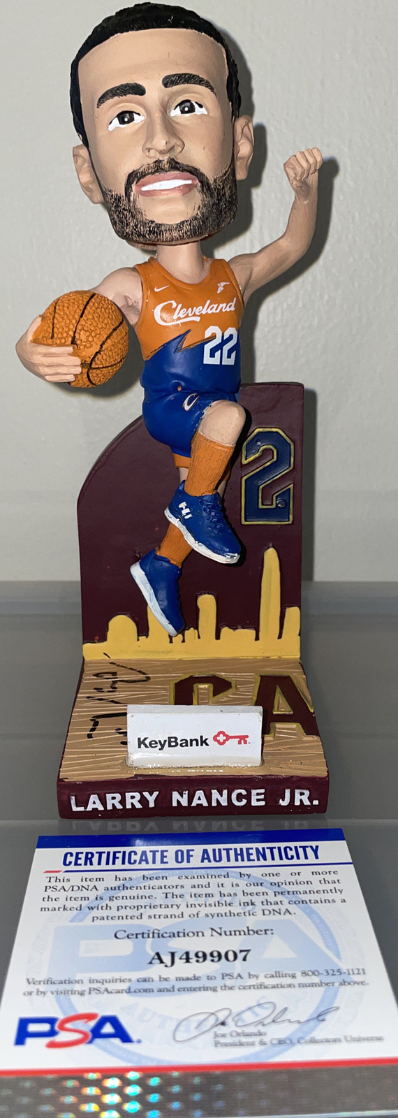 Larry Nance Jr. Autographed Signed SGA Bobble Head 2/25/19 PSA/DNA Certified