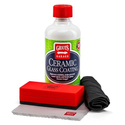 Ceramic Glass Coating Kit for Car Detailing, Includes SiO2 Hydrophobic