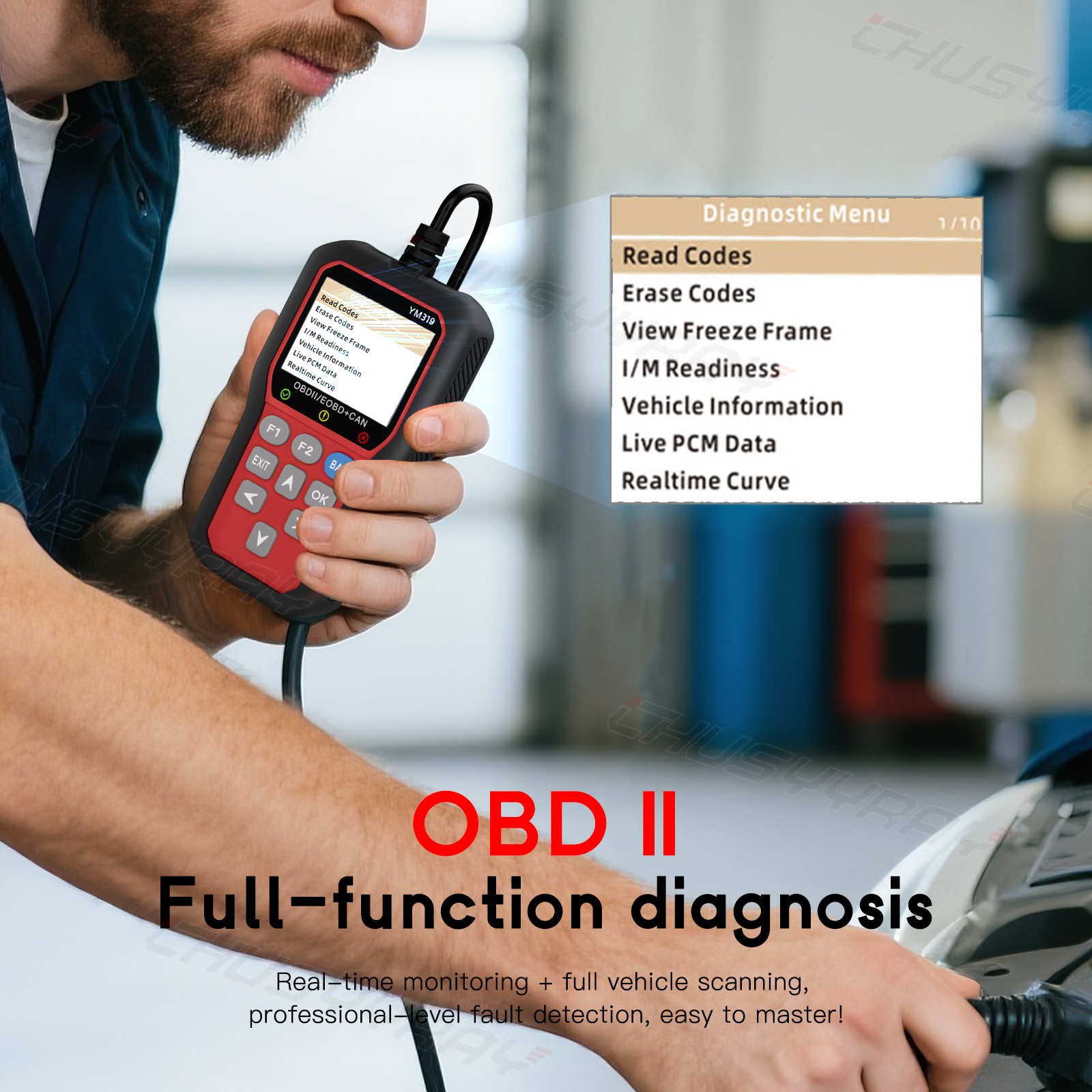 Automotive OBD2 Scanner OBDII Code Reader for Chevy Silverado 1500 2500 3500HD