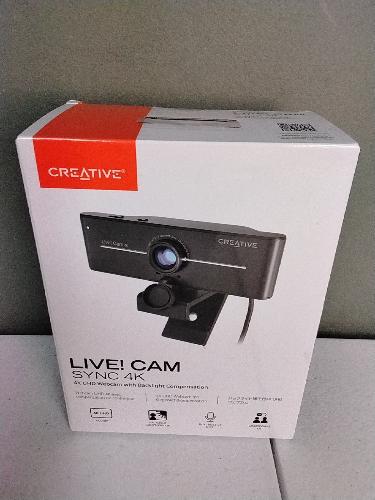 CREATIVE LIVE! CAM SYNC 4K UHD Webcam with Backlight Compensation NEW & SEALED!