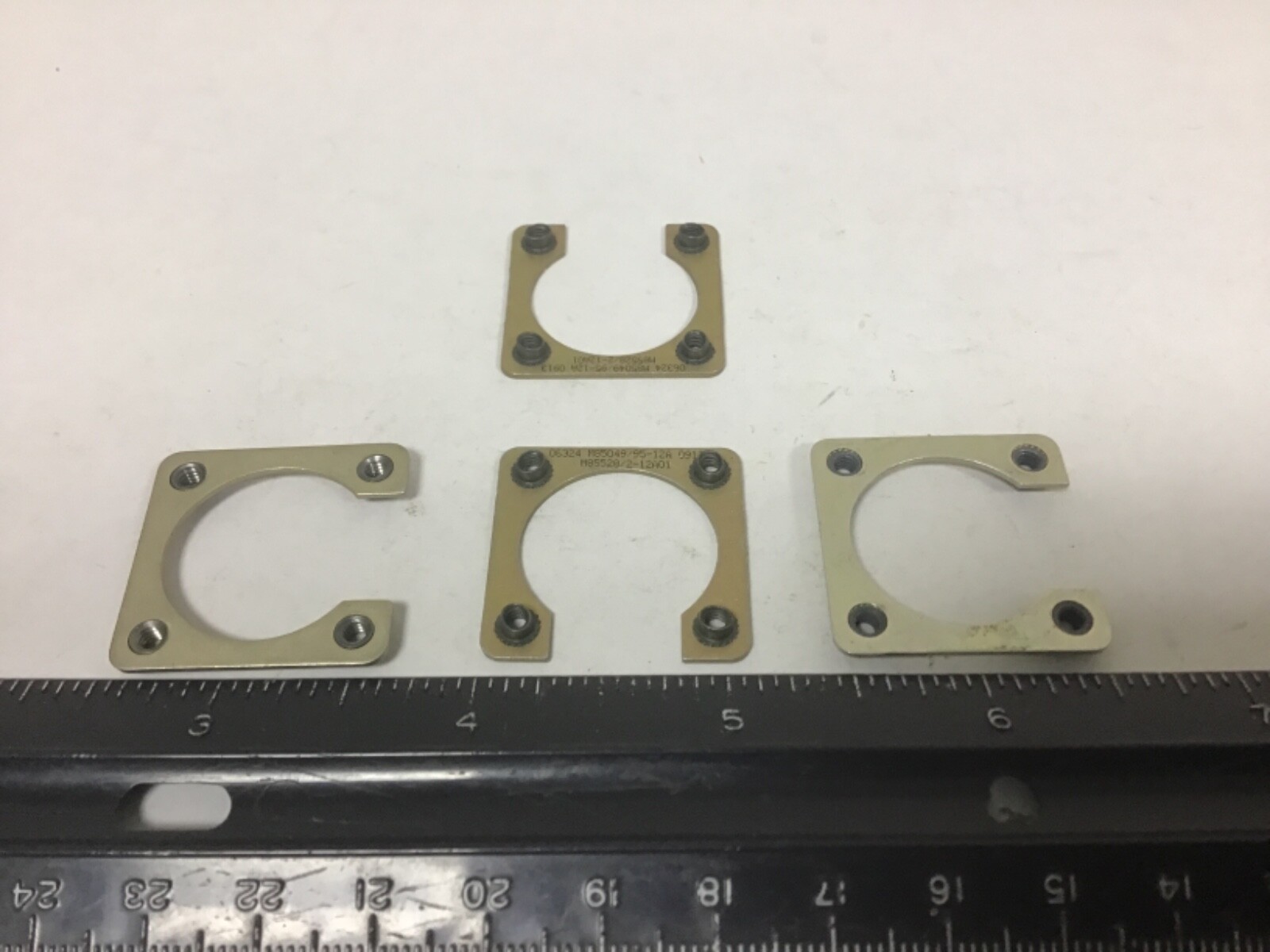 Qty (4) Glenair Shell Size 12 Mounting Flanges, M850049/95-12A