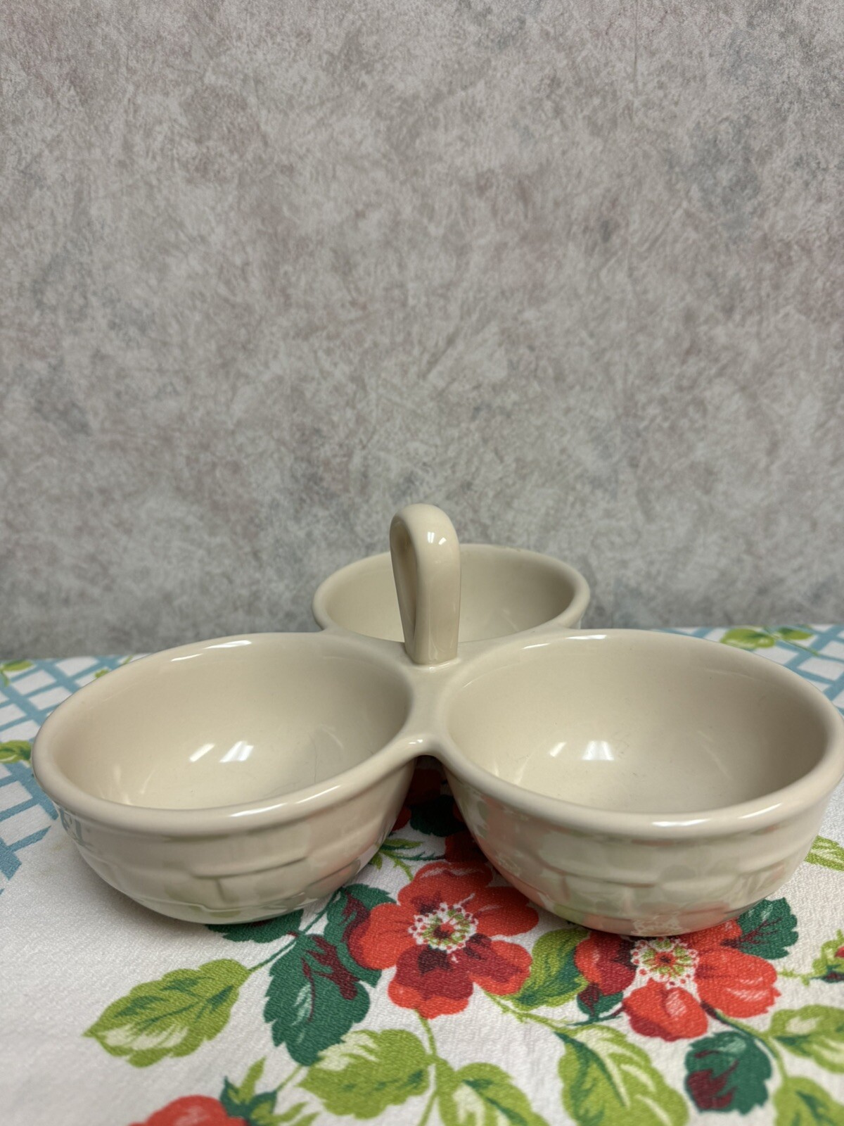 Longaberger 3 Part Server - Ivory
