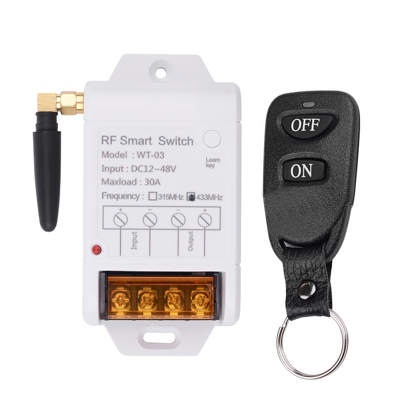 433MHz 1200 W DC Wireless Remote Control Switch For High-Power Water Pump Motor