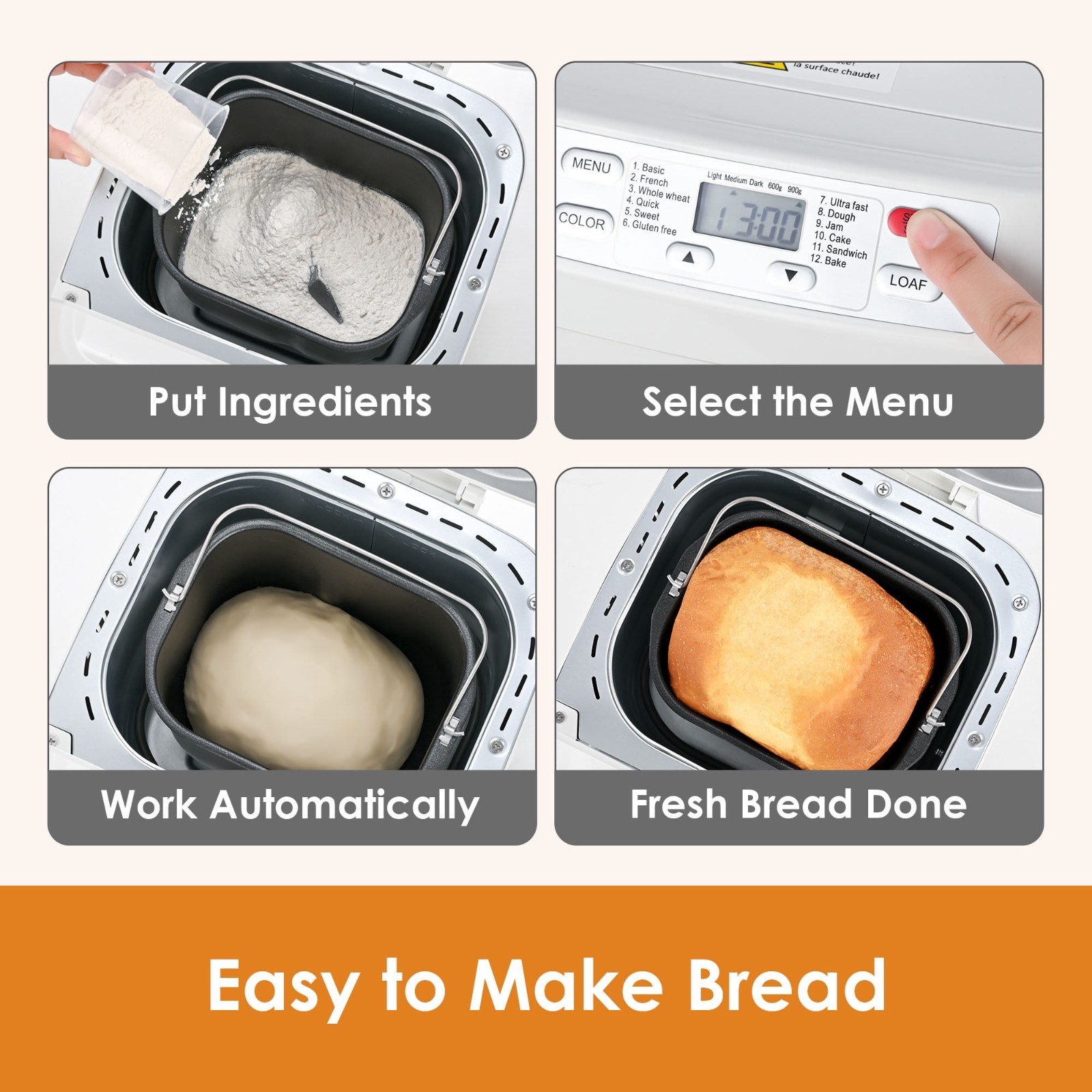 NEW! Kitchen in the Box 2lb Bread Maker FreeShip No Import Fee!!!