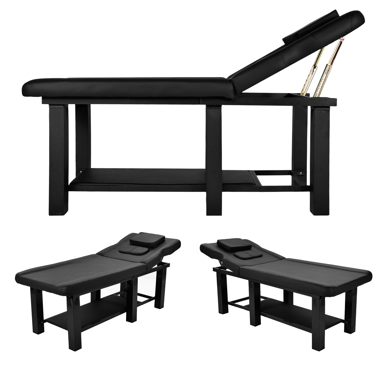 Stationary Massage Table PU Leather for Physical Therapy & Spa