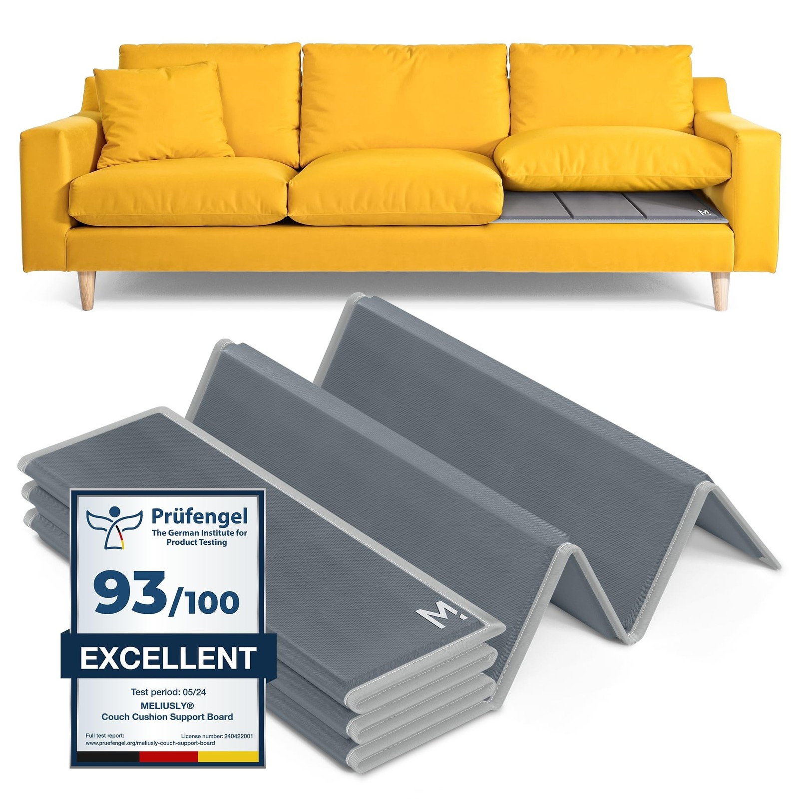 Meliusly Heavy Duty Couch Cushion Support for Sagging Cushions (24x72) Reinfo...