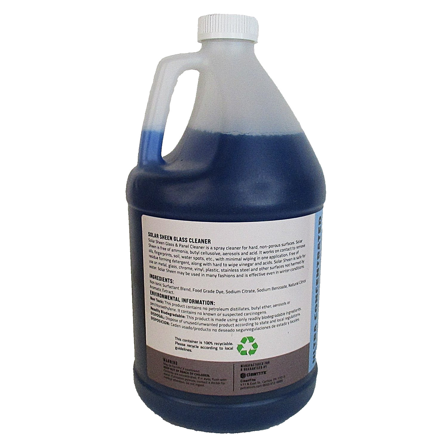 Solar Panel Cleaner Cleantite Solar Sheen 1 GAL Concentrate Increases Efficiency