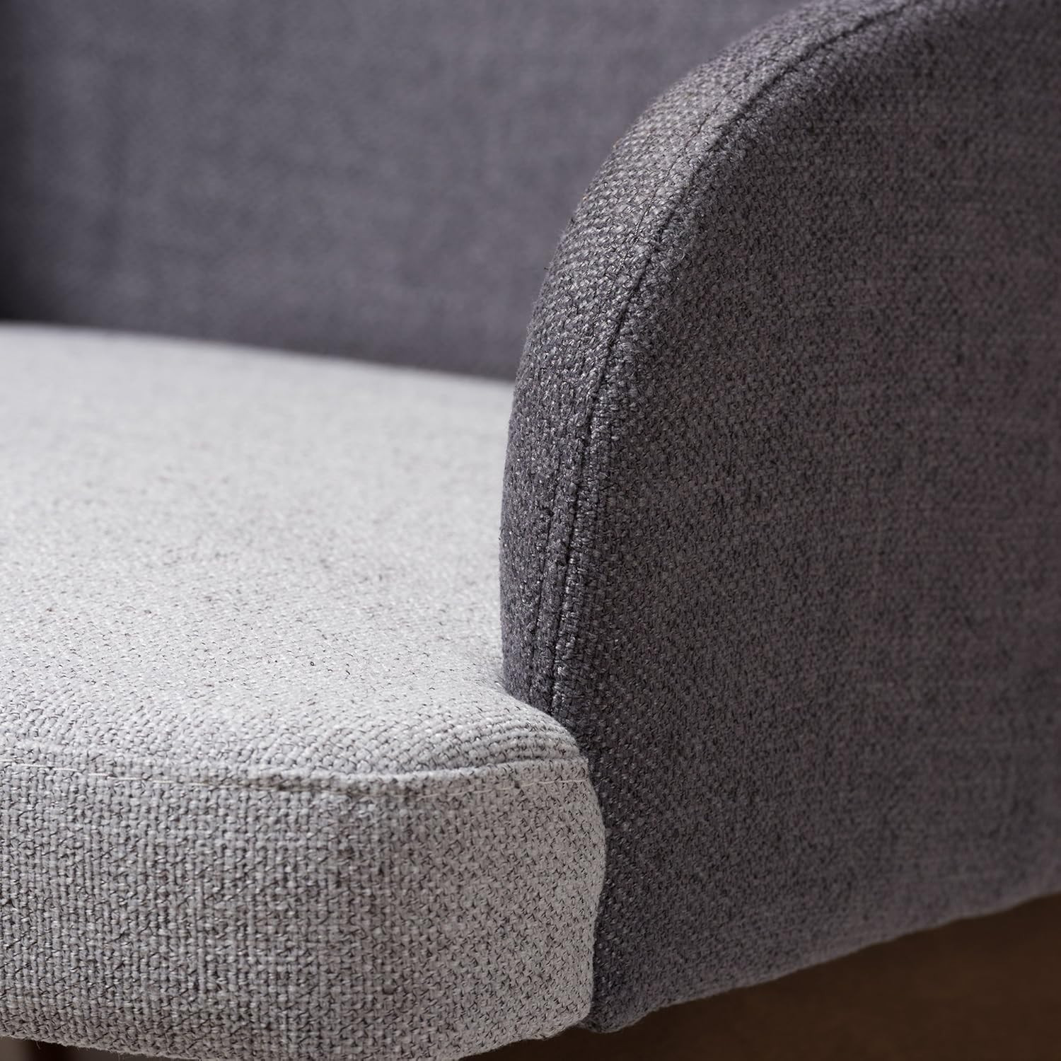 Stylish Two-Tone Grey Mid-Century Armchair for Modern Living Spaces