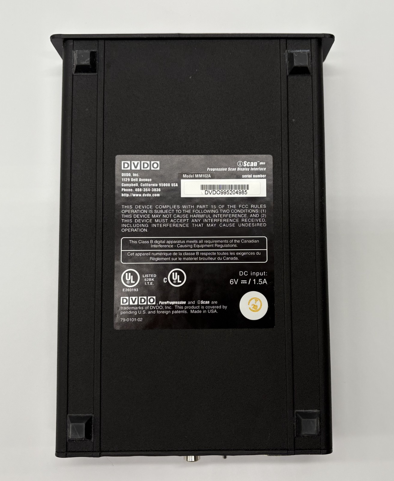 DVDO iScan Plus Progressive Scan Display Interface, Model MM102A