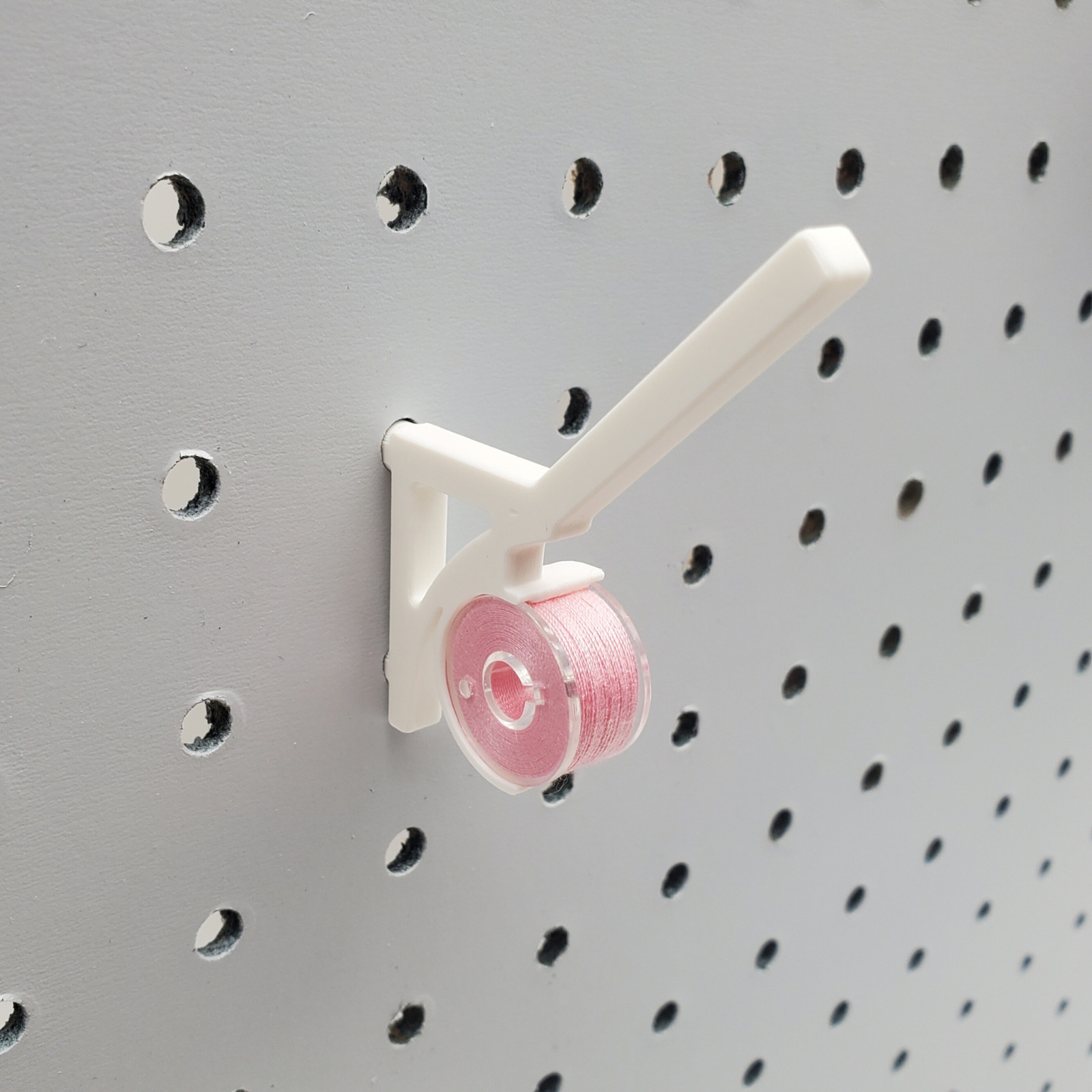 50pk, Thread & Bobbin 1/4" Pegboard Hook, Sewing Accessory Organization