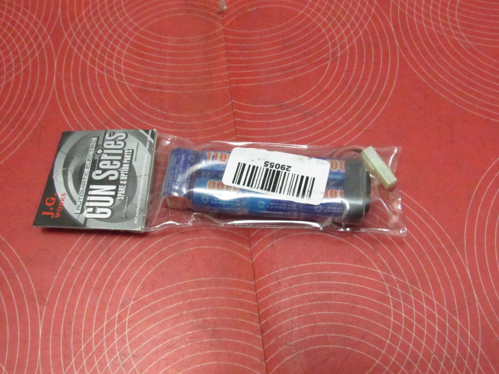 J.G Works 1100mA Ni-MH Battery W/ Mini Tamiya Plug For Airsoft Gun/RC Car. #0234