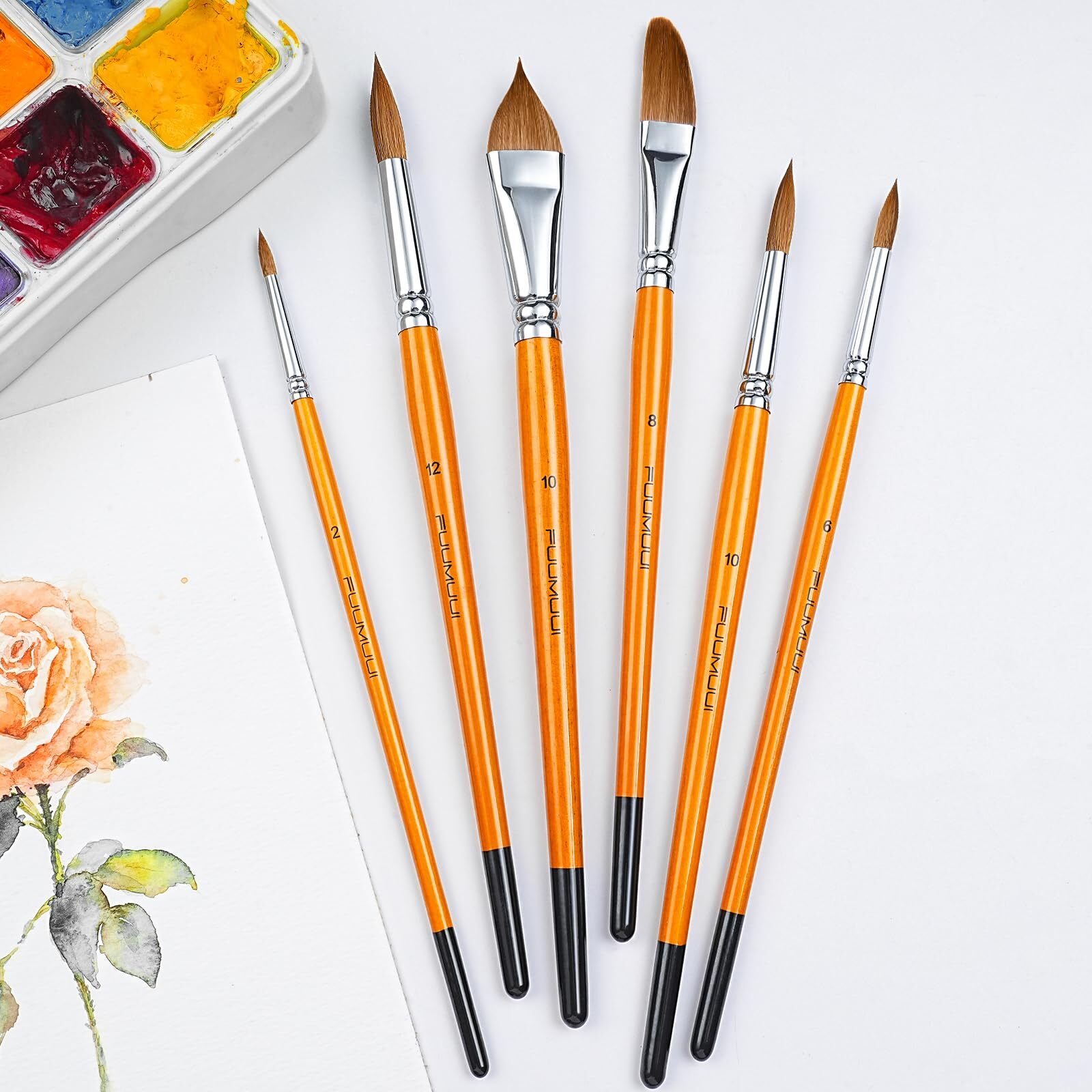 Sable Watercolor Brushes Kolinsky Watercolor Paint Brushes for Artists Profes...