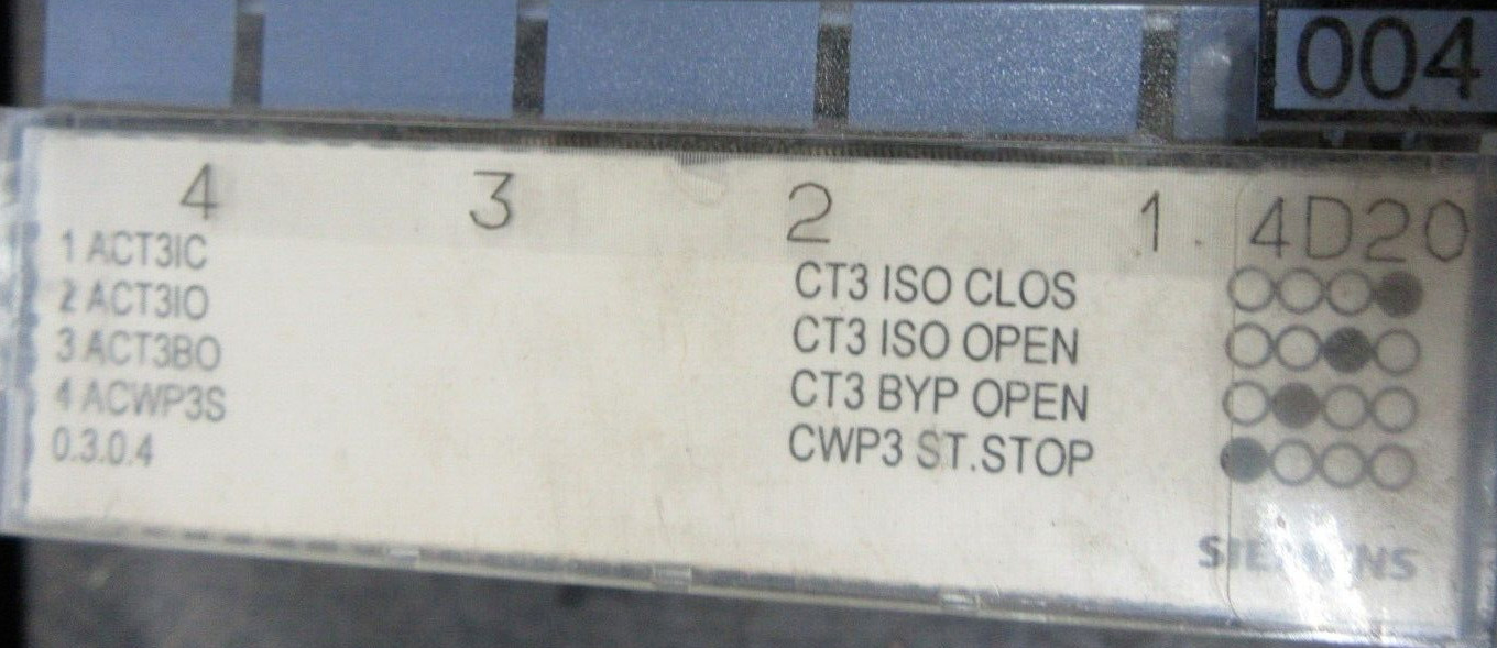 SIEMENS DIGITAL INPUT MODULE PTM6.4D20 **WARRANTY INCLUDED**